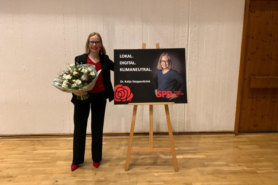 Katja SToppenbrink Bundestagskandidatin SPD Rhein Sieg im WK 98