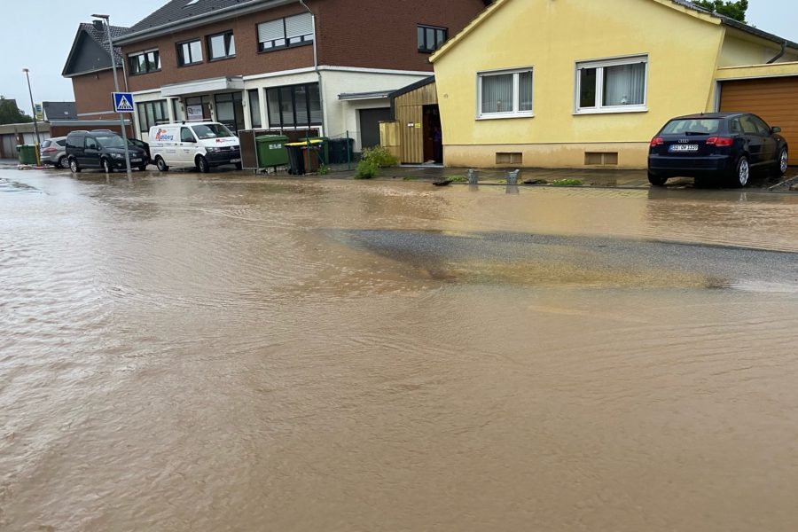 Hochwasser Apostelpfad Bornheim 2021